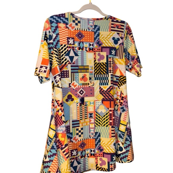 LuLaRoe Disney Mickey Perfect Tee Knit Shirt Swing Top Cute Colorful Small S - Picture 2 of 3